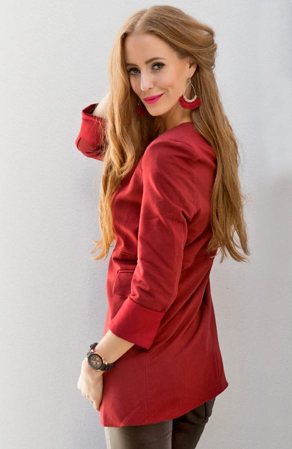 Tassel Oorbellen Bordeaux – shoparchief, foto 2