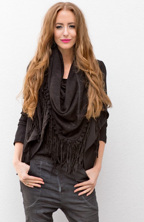 All About Fringe Sjaal Black – shoparchief, foto 5