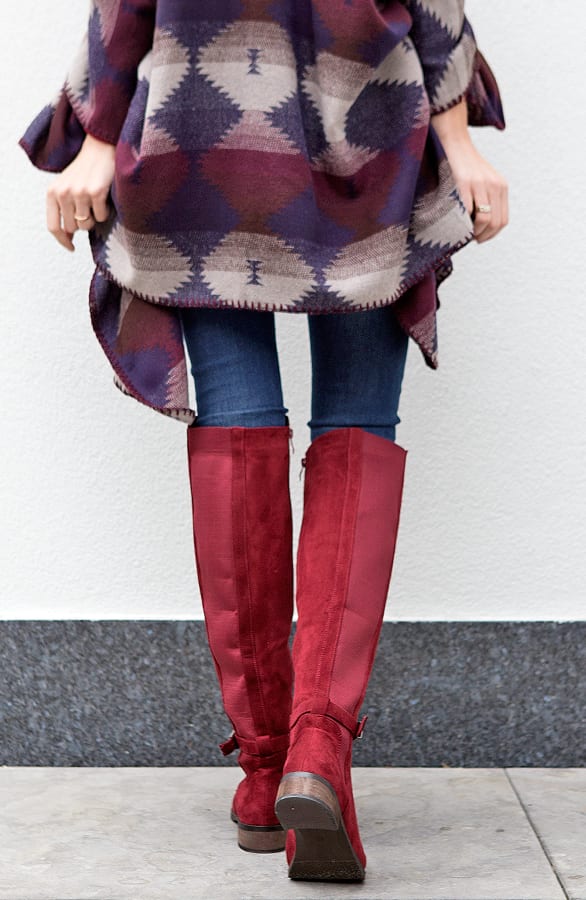 Overknee Buckle Boots Bordeaux – shoparchief, foto 6