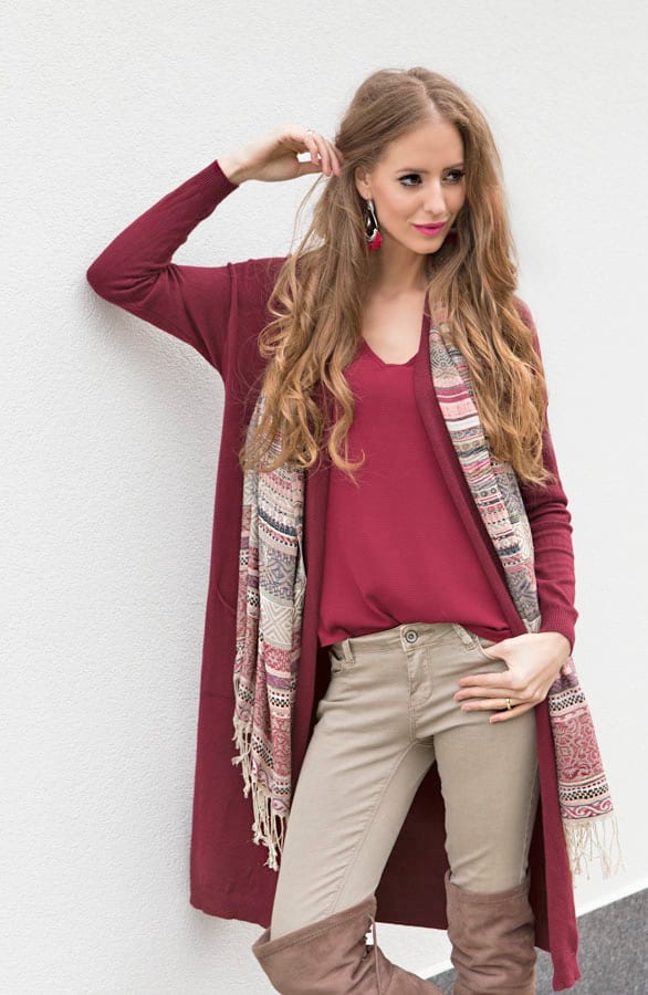 Heartlicious Sjaal 2.0 Bordeaux – shoparchief, foto 3