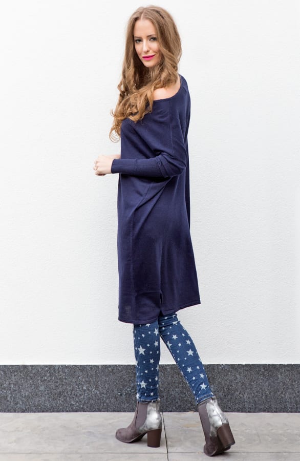 Long Oversized Tuniek Navy – shoparchief, foto 3