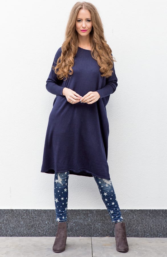 Long Oversized Tuniek Navy – shoparchief, foto 2
