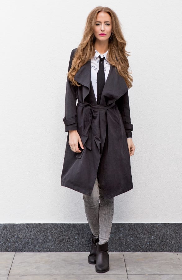 Safari Trenchcoat 2.0 Black – shoparchief, foto 3