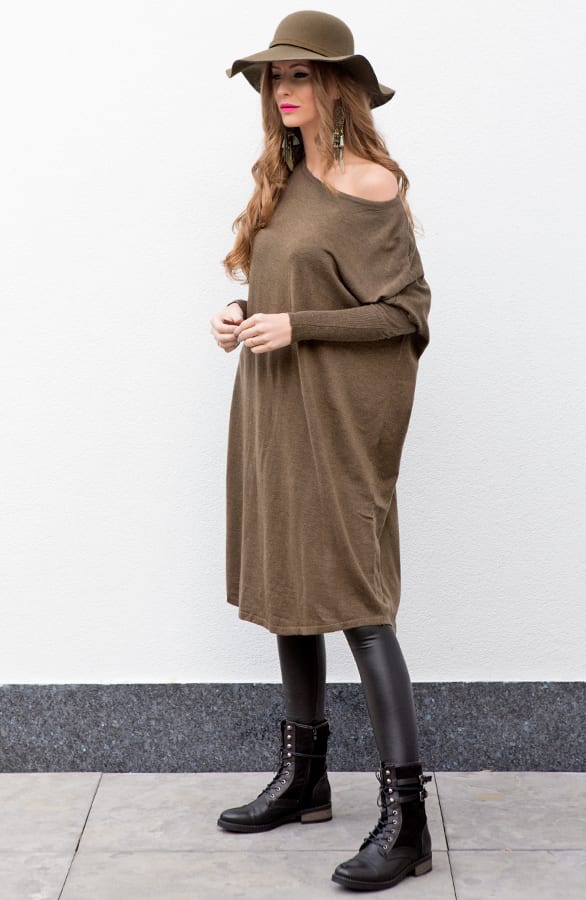 Long Oversized Tuniek Khaki – shoparchief, foto 6