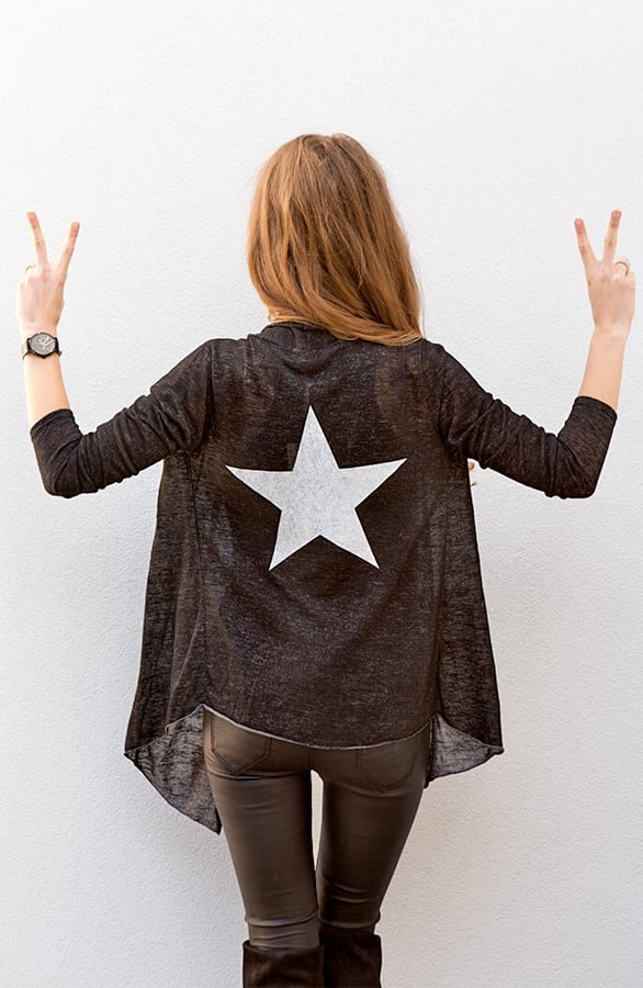 Full Star Cardigan Black – shoparchief, foto 3