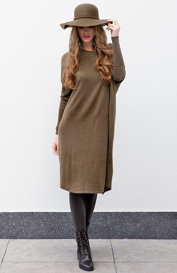 Long Oversized Tuniek Khaki – shoparchief, foto 3