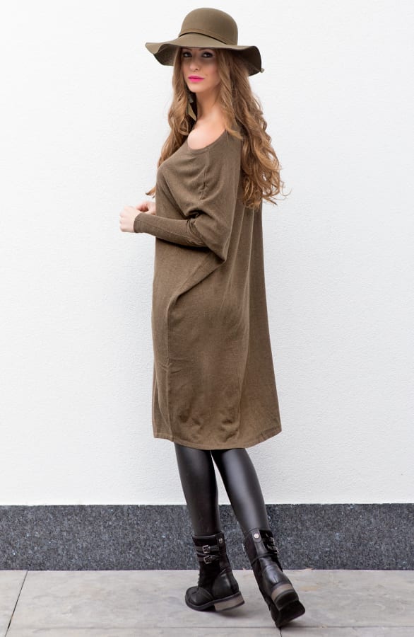 Long Oversized Tuniek Khaki – shoparchief, foto 5