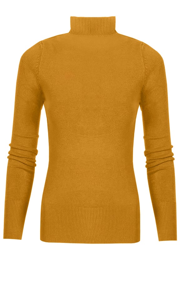 Coll Sweater Jersey Oker – shoparchief, foto 1