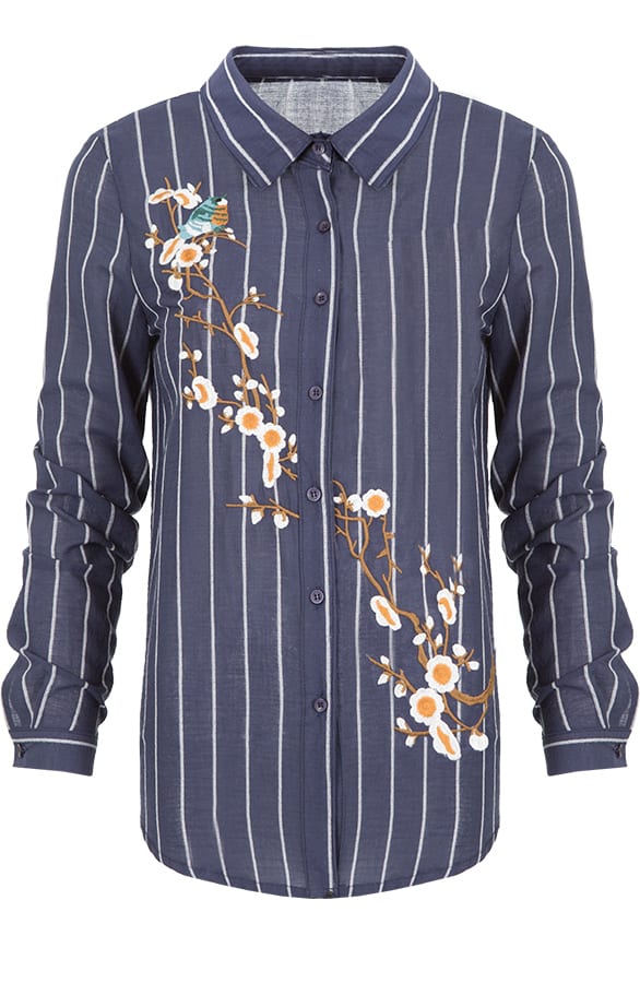 Embroidery Blouse Blue – shoparchief, foto 1