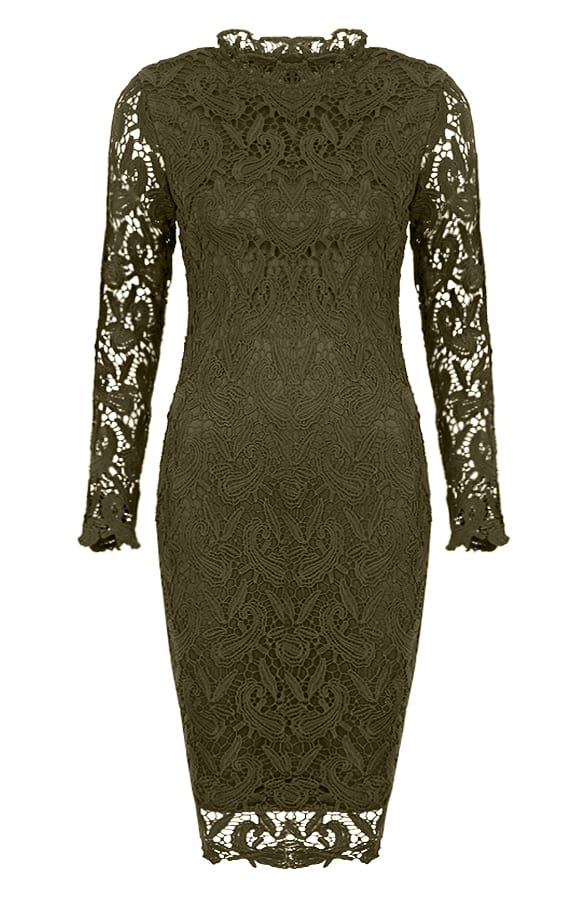 Feminine Dress Lace 2.0 Army – shoparchief, foto 1