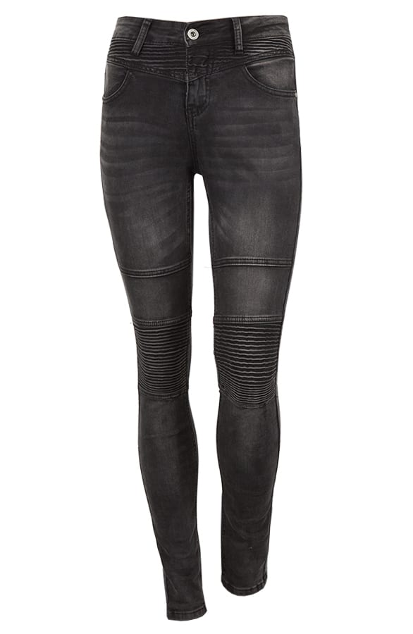 High Waist Biker Jeans Black – shoparchief, foto 1