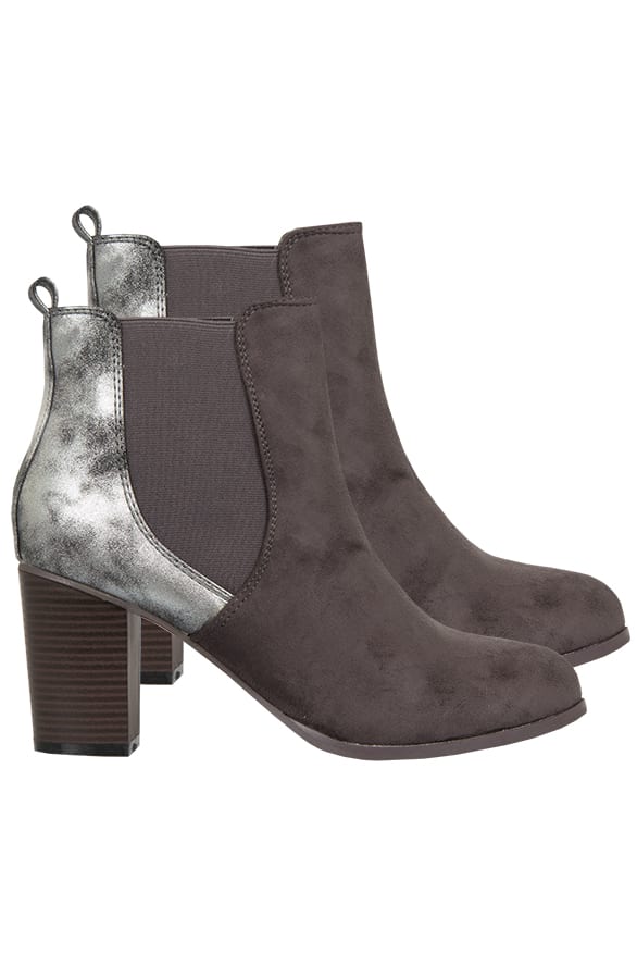 Metallic Booties Grey – shoparchief, foto 1