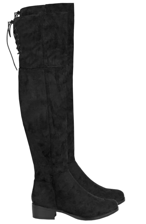 Overknee Suede Boots Black 2.0 – shoparchief, foto 1