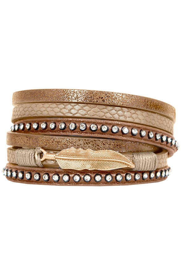 Wrap Bracelet Feather Bronze – shoparchief, foto 1