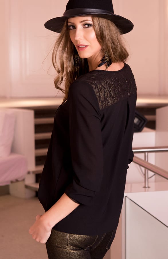 Urban Luxury Blouse Black – shoparchief, foto 2