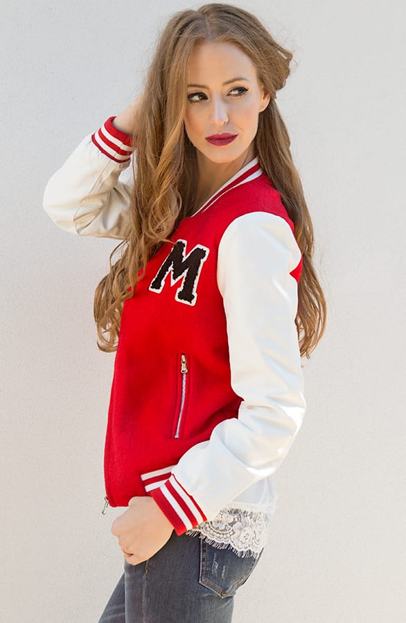 Baseball Jacket Red – shoparchief, foto 2