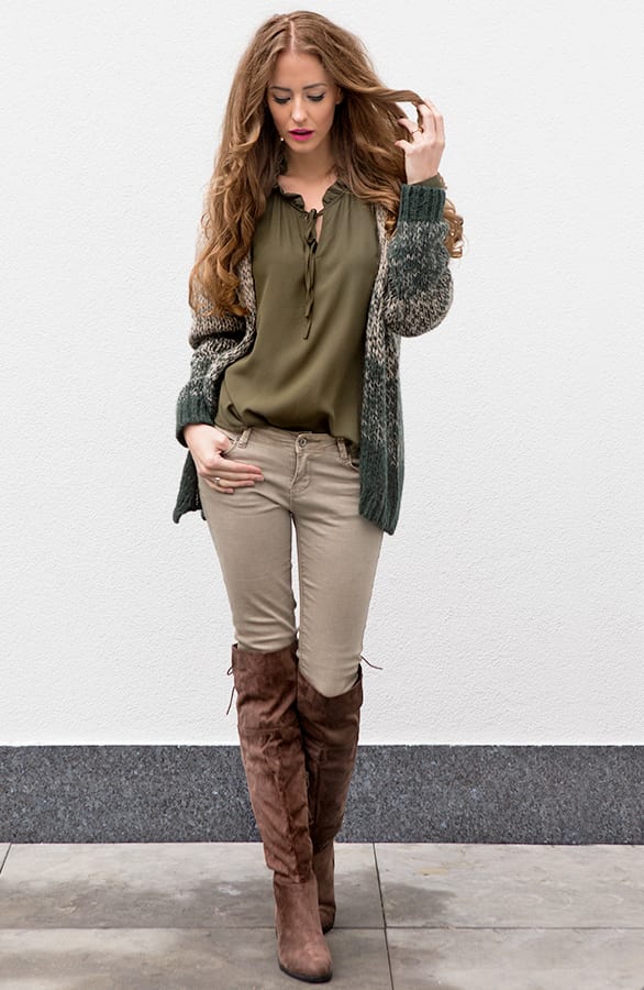 Dipdye Cardigan Army – shoparchief, foto 4
