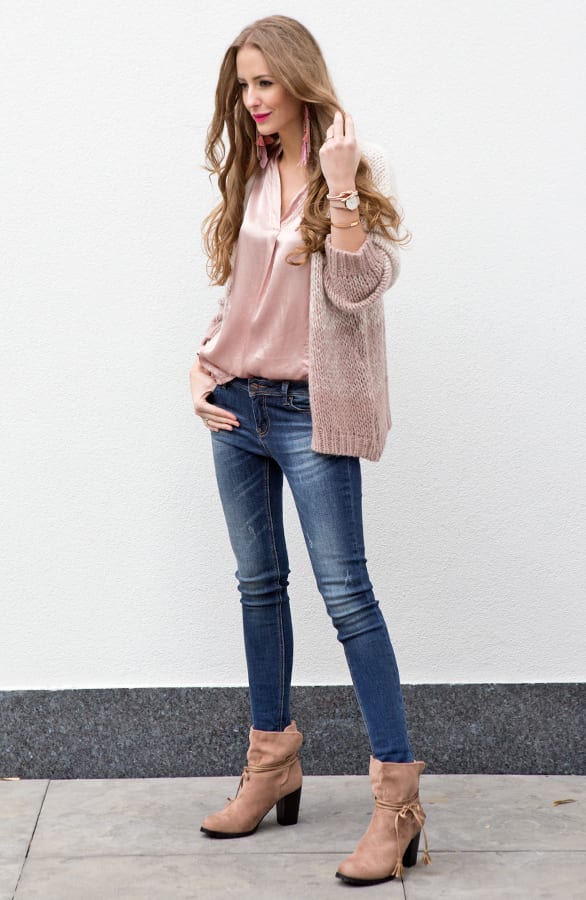 Dipdye Cardigan Pink – shoparchief, foto 3