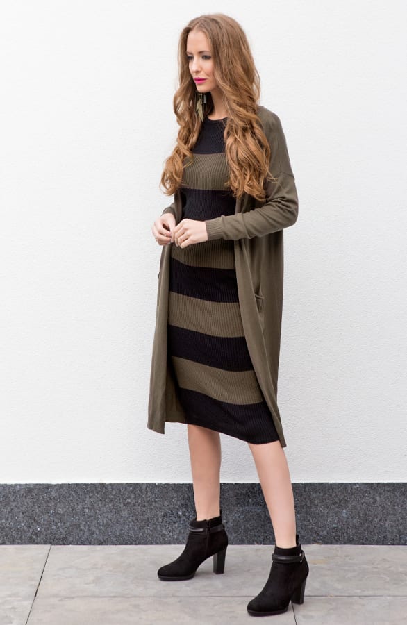 Long Jersey Cardigan Army – shoparchief, foto 2