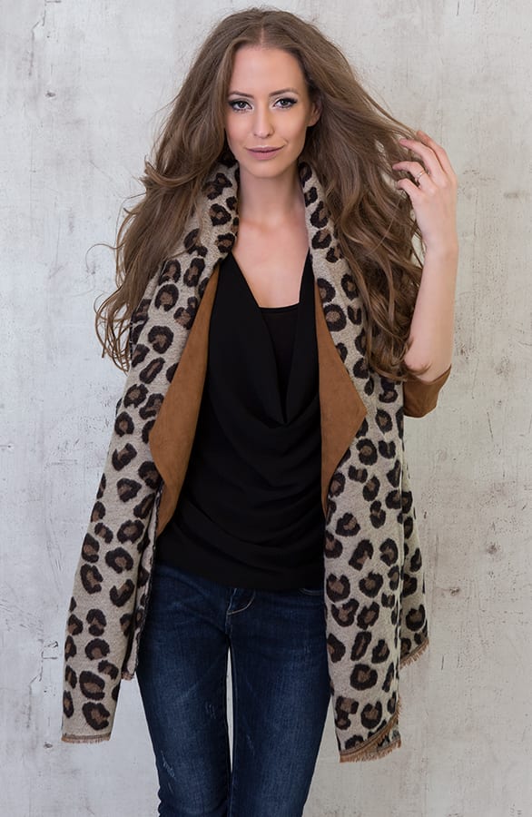 Luxury Leopard Sjaal Taupe 2.0 – shoparchief, foto 3