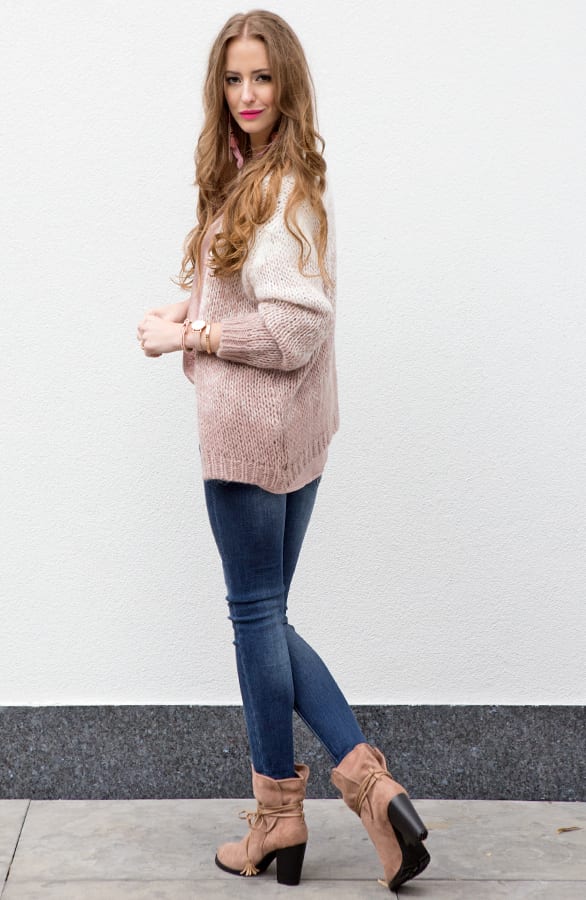 Dipdye Cardigan Pink – shoparchief, foto 5