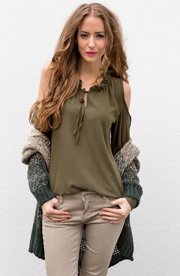Dipdye Cardigan Army – shoparchief, foto 6