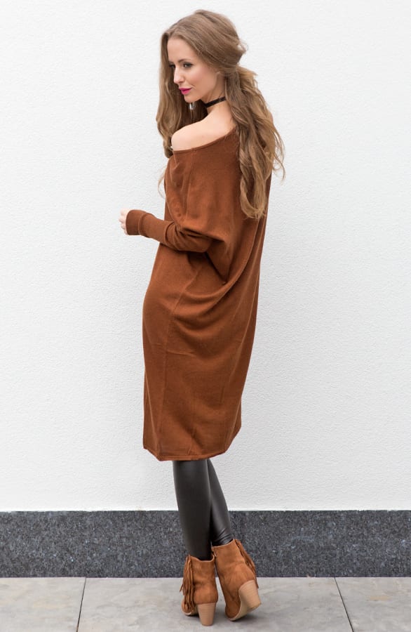 Long Oversized Tuniek Cognac – shoparchief, foto 3