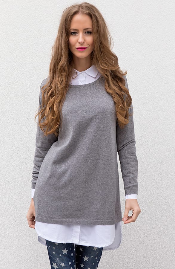 Loose Sweater Shine Grey – shoparchief, foto 7