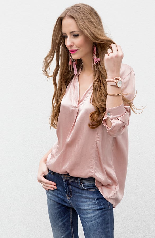 Silk Blouse Blush Pink – shoparchief, foto 7