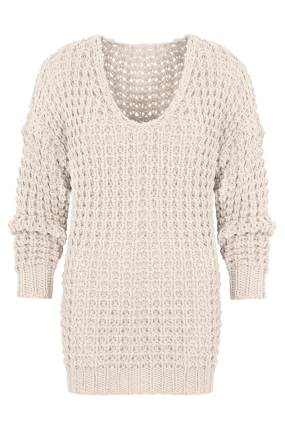 Knitted Sweater Beige – shoparchief, foto 1