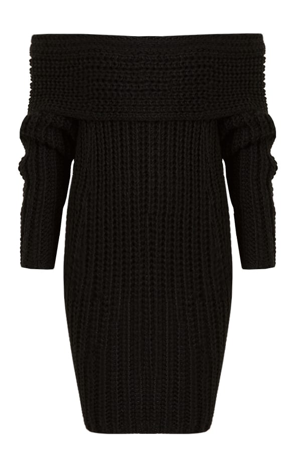 Long Off Shoulder Sweater Black – shoparchief, foto 1