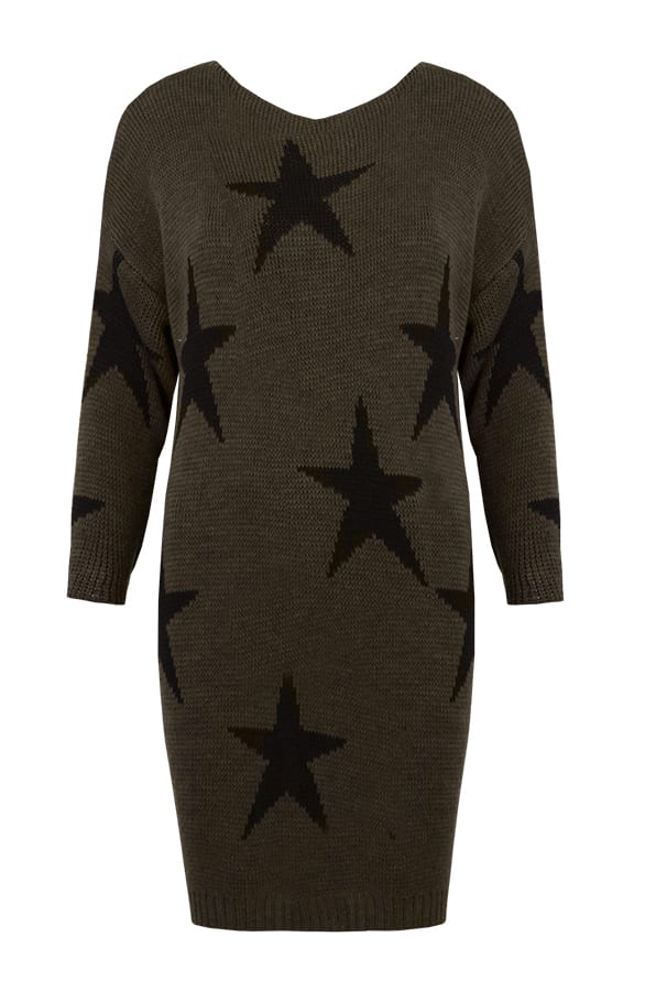 Star Knit Sweater Army – shoparchief, foto 1