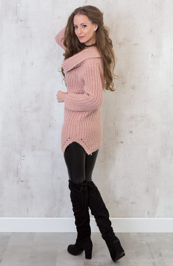 Long Off Shoulder Sweater Blush – shoparchief, foto 3