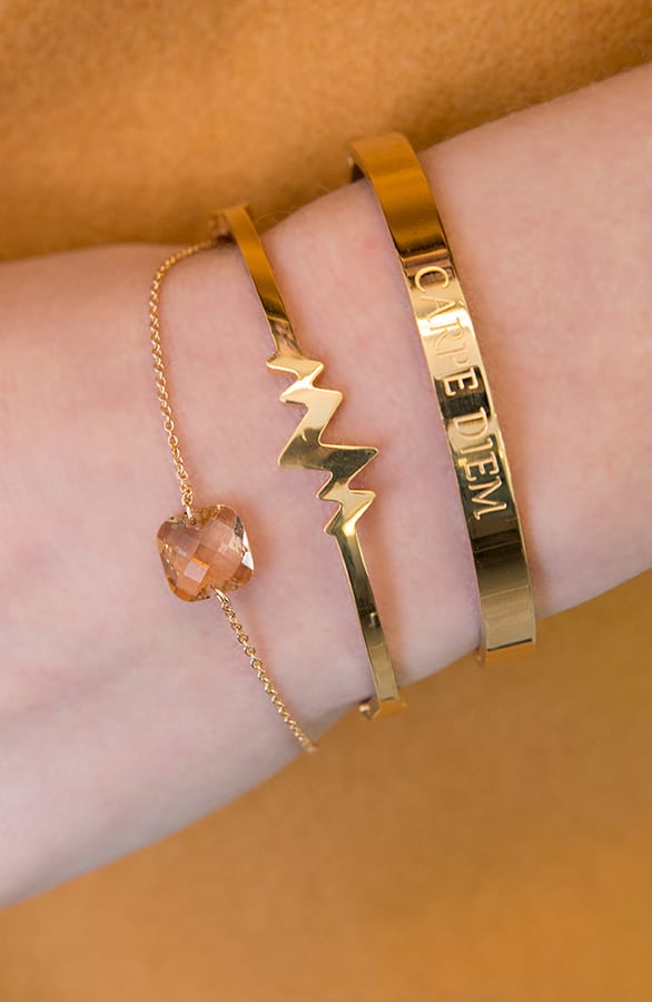 Heartbeat Bracelet Gold – shoparchief, foto 2