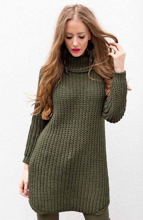Coll Sweater Long Army – shoparchief, foto 3
