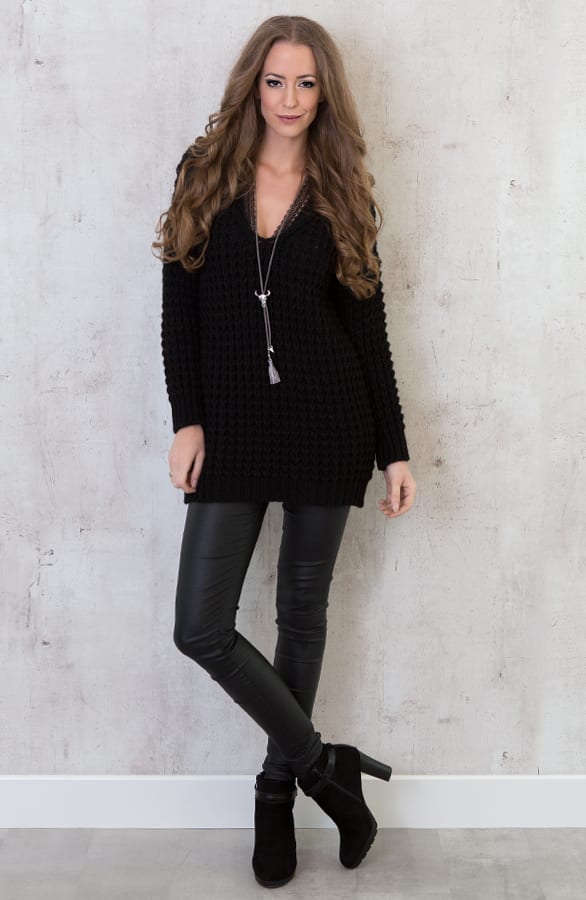 Knitted Sweater Black – shoparchief, foto 5