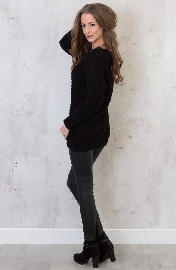 Knitted Sweater Black – shoparchief, foto 4