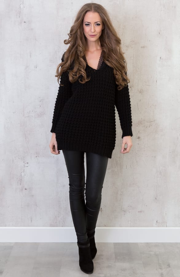 Knitted Sweater Black – shoparchief, foto 3