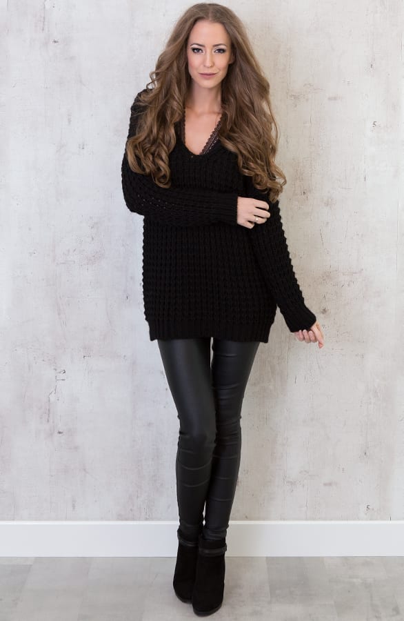 Knitted Sweater Black – shoparchief, foto 6