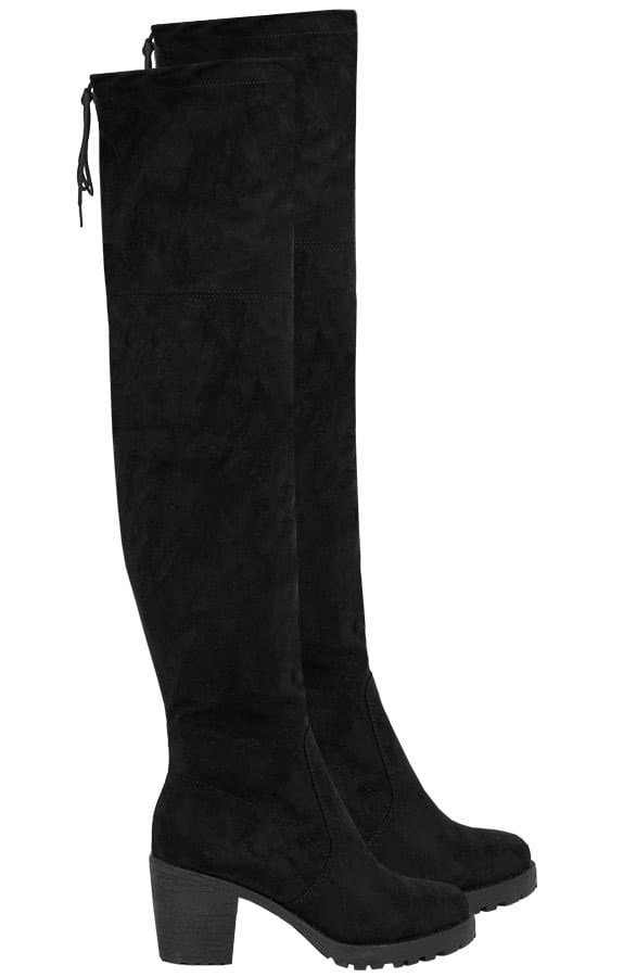 Exclusive Overknee Hakken Zwart – shoparchief, foto 1