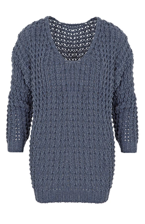 Knitted Sweater Jeans Blue – shoparchief, foto 1