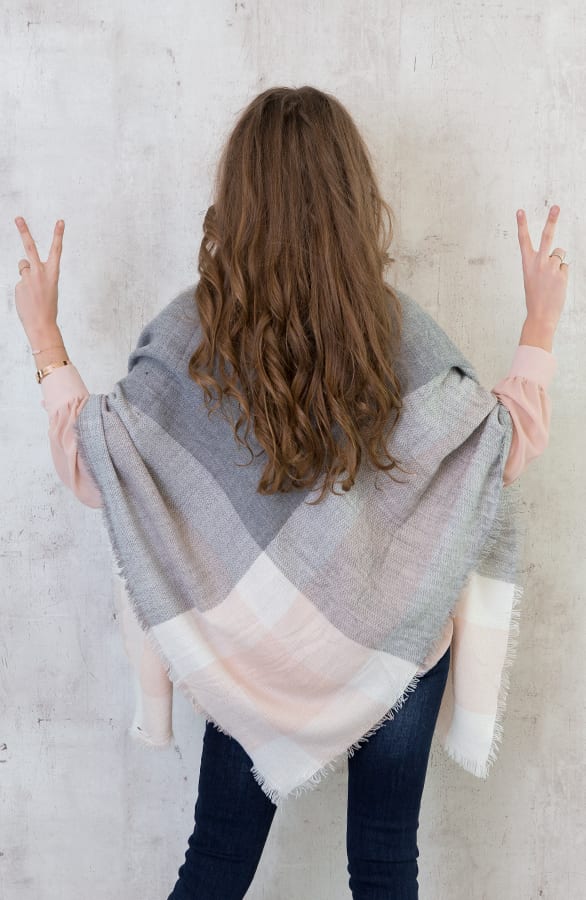 Square Soft Sjaal Pink – shoparchief, foto 3