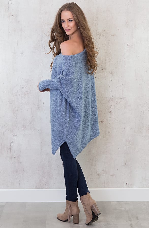 Grande Oversized Sweater Blue – shoparchief, foto 3