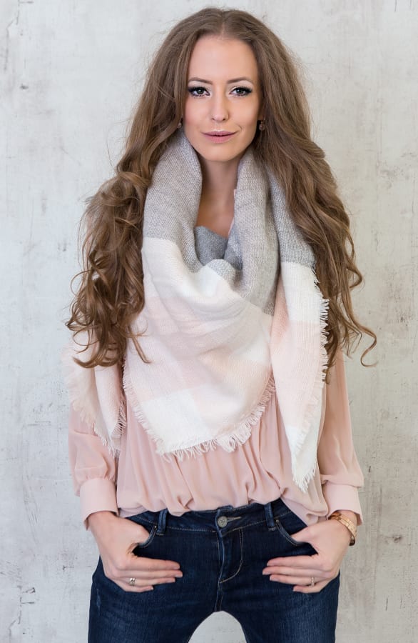 Square Soft Sjaal Pink – shoparchief, foto 4