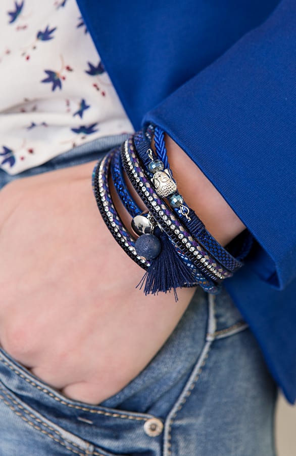 Double Wrap Bracelet Electric Blue – shoparchief, foto 2