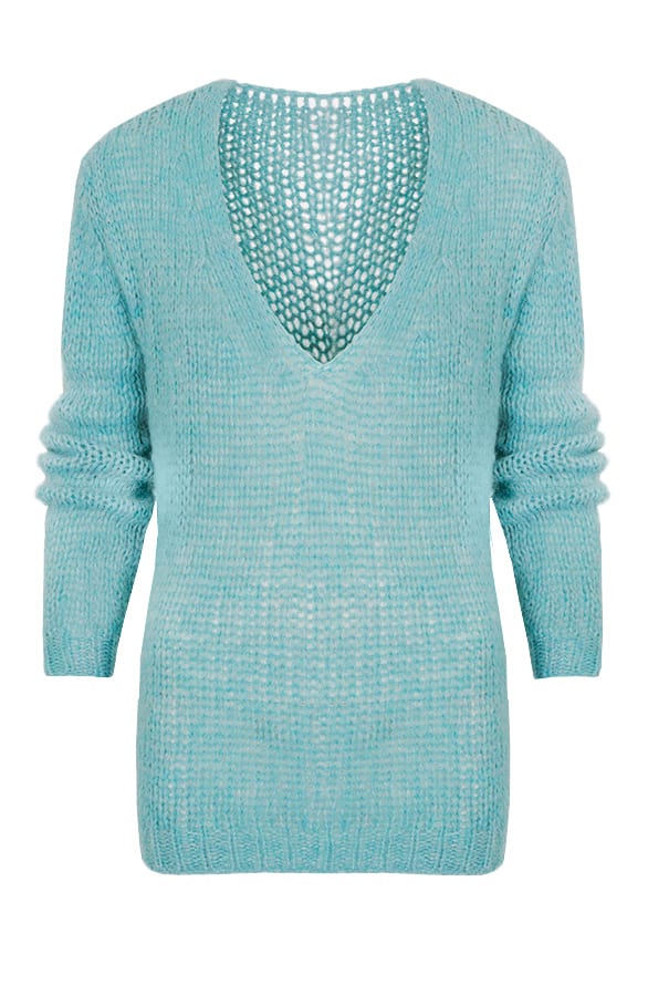 Oversized Sweater Ocean Green – shoparchief, foto 1