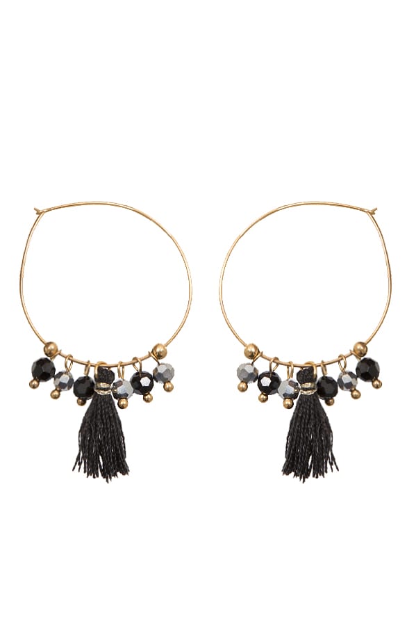 Tassel Beads Oorbellen Black – shoparchief, foto 1