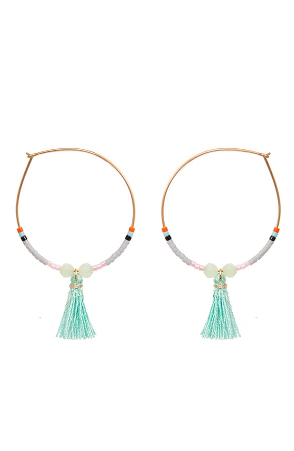 Tassel Beads Oorbellen Mint – shoparchief, foto 1
