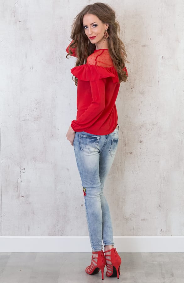 Saint Tropez Blouse Red – shoparchief, foto 7