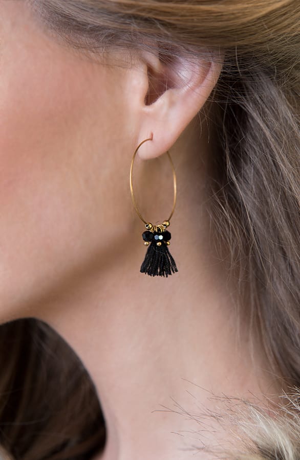 Tassel Beads Oorbellen Black – shoparchief, foto 2